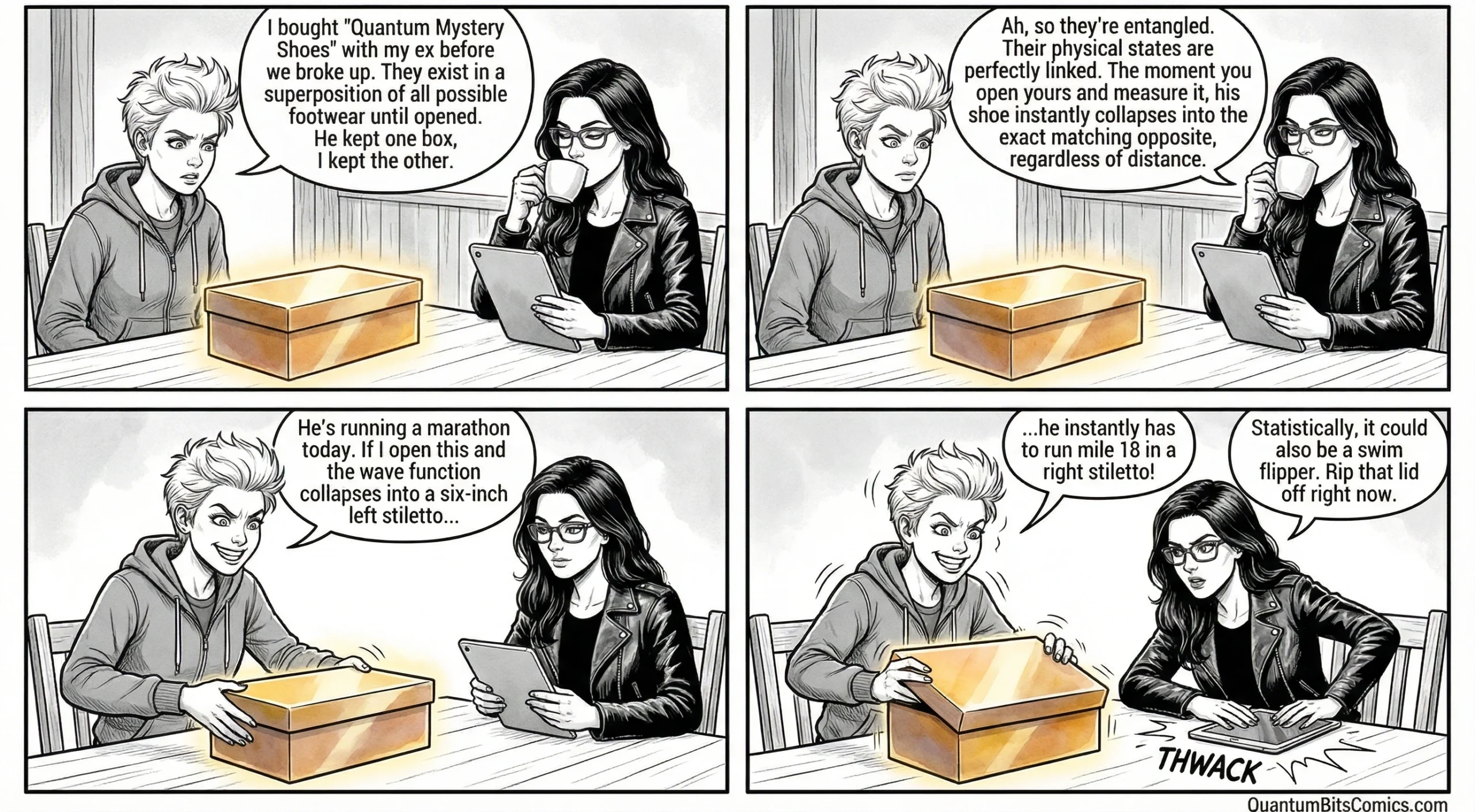 A quantum comic strip about entanglement