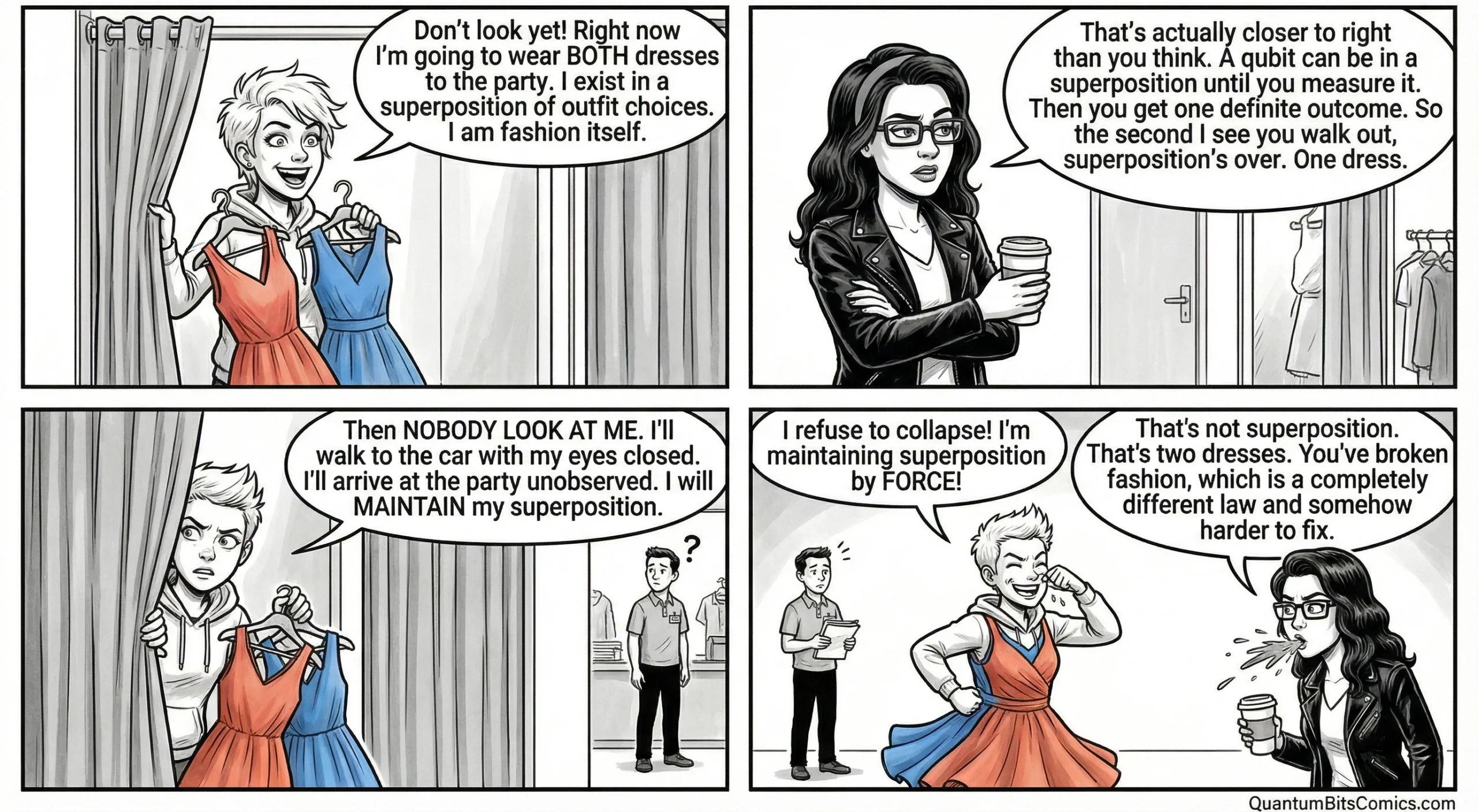 A quantum comic strip about measurement