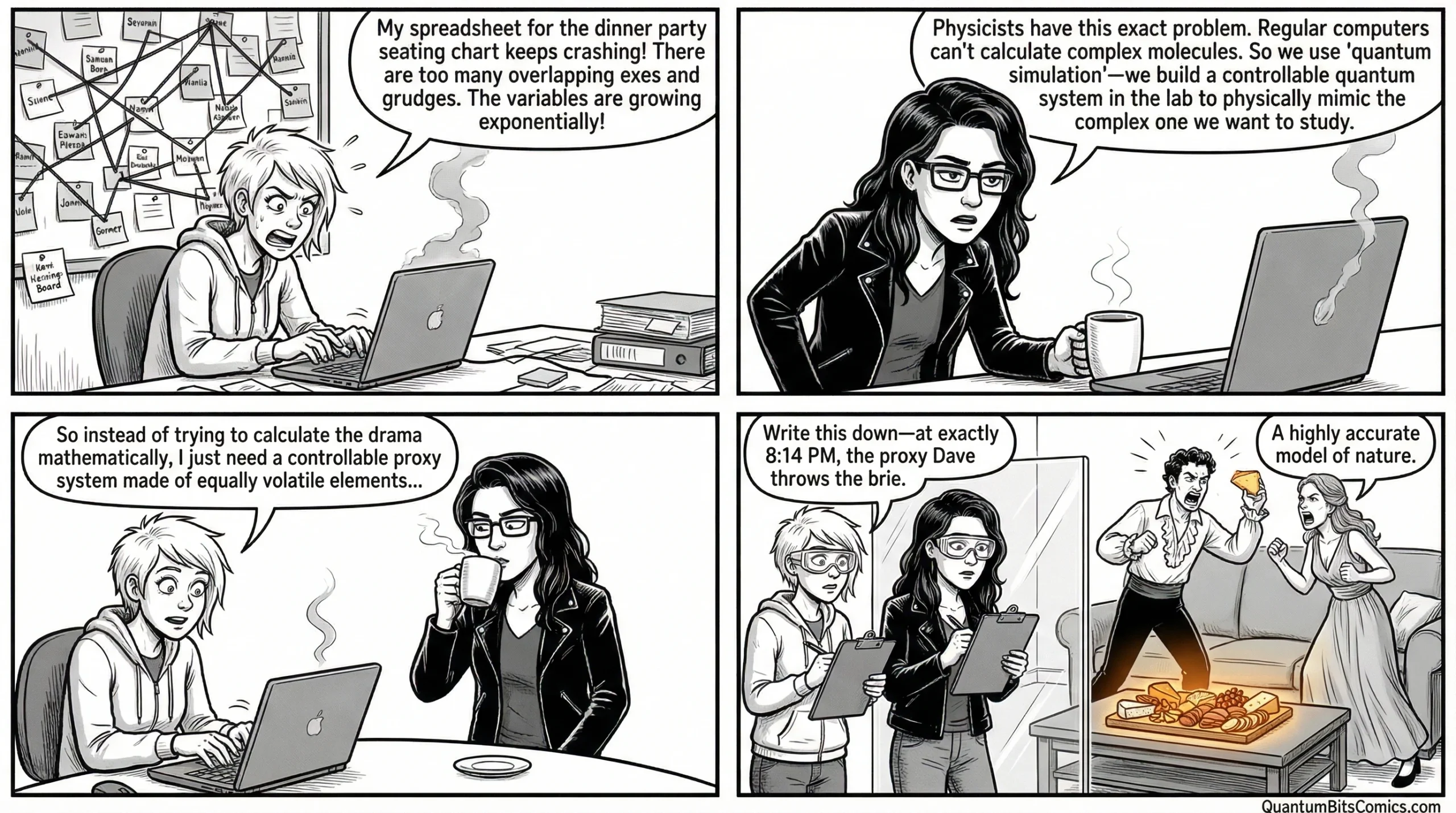 A quantum comic strip about quantum simulation