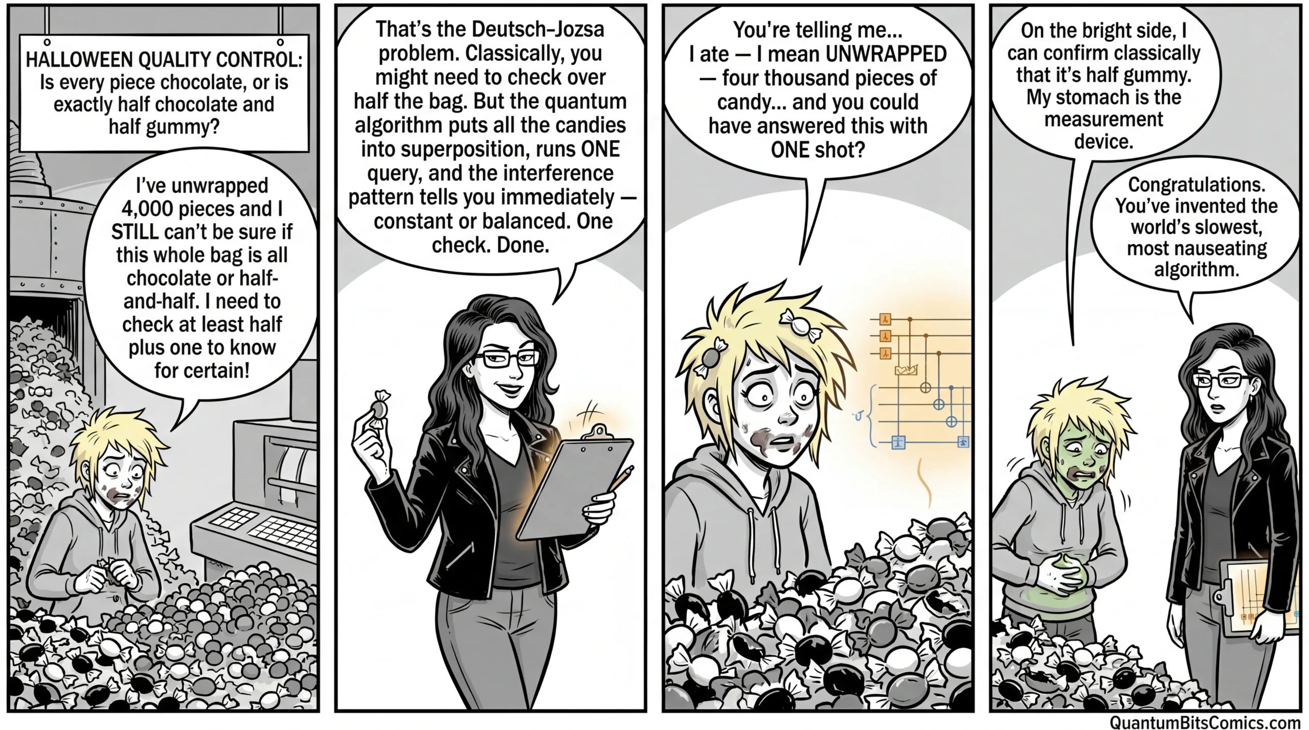 A quantum comic strip about deutsch jozsa algorithm