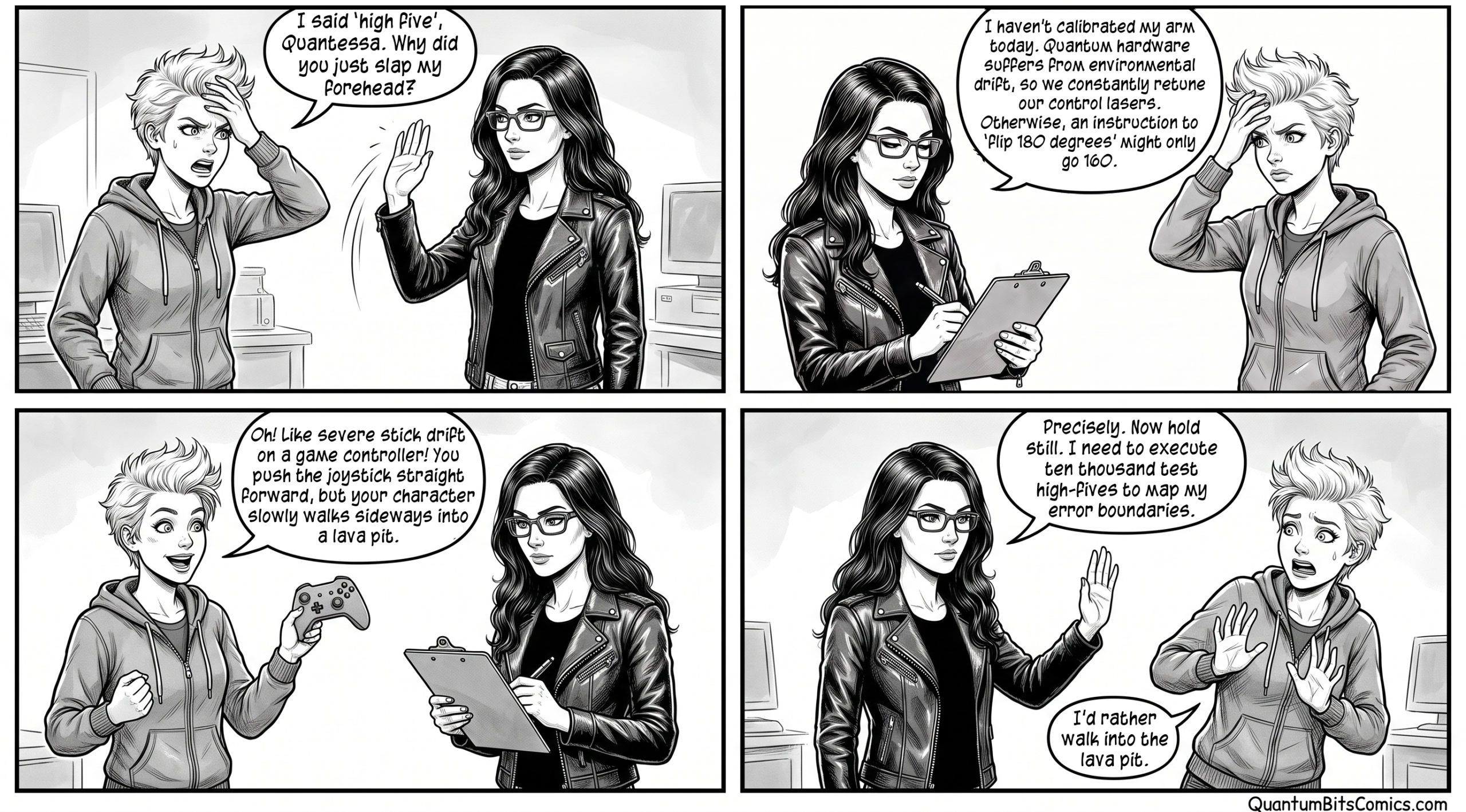 A quantum comic strip about calibration